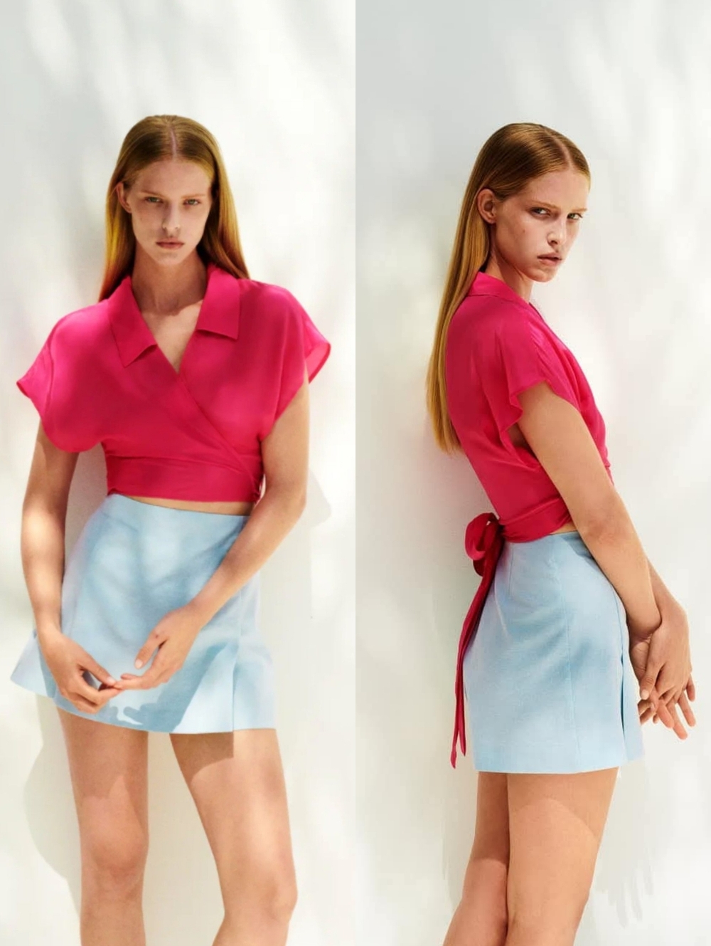 NWT Zara Baby Blue Skort